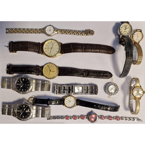 449 - Collection of wristwatches, various, to include a Pringle gentleman's stainless steel wristwatch wit... 