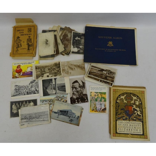 157 - Postcards and ephemera to include New Zealand postcard named 'Taurau Kukupa Whangarei', Italian post... 