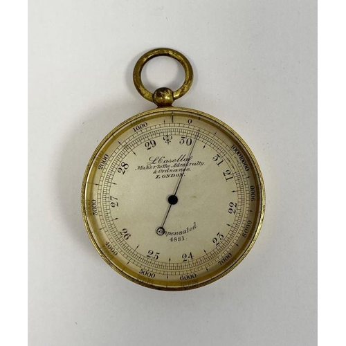 Late 19th century brass cased compensated pocket watch by L Casella ...