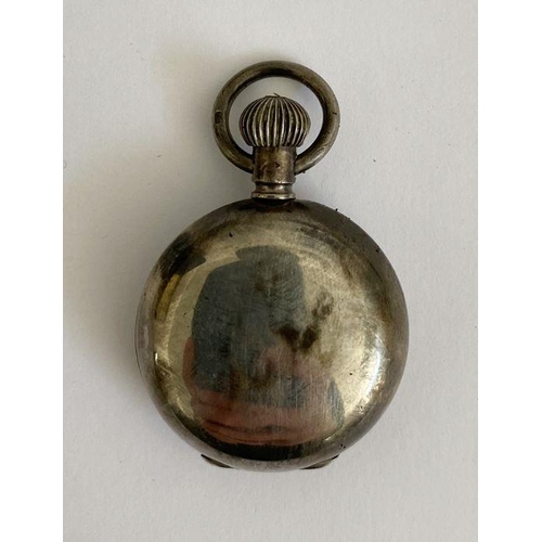 269 - Victorian silver cased pocket compensated barometer by W Thornhill (London), with silvered dial and ... 