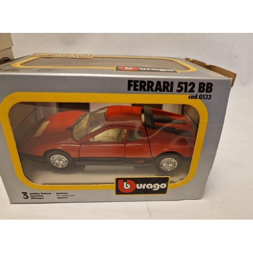 508 - Collection of Burago, Oxford and Lledo diecast model cars to include Burago Ferrari 512 BB cod. 0133... 