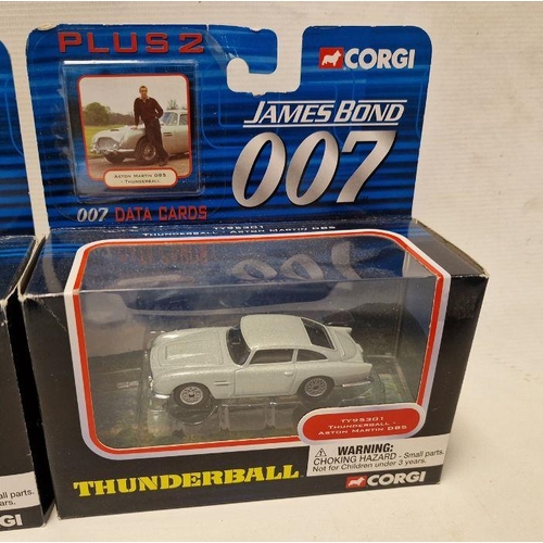 512 - Six boxed Corgi James Bond diecast models to include TY95301 Thunderball - Aston Martin DB5, Two TY9... 