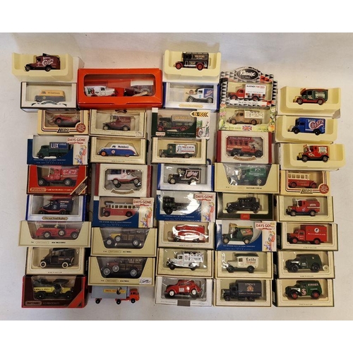 521 - Two Boxes of boxed diecast models to include Lledo Days Gone, Matchbox Models of Yesteryear, Oxford ... 