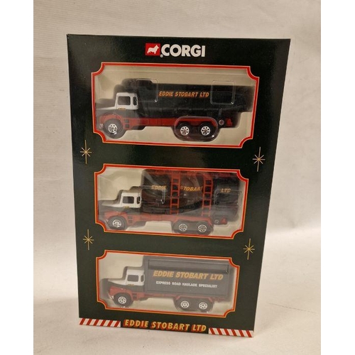 534 - Three Boxed Corgi diecast models to include TY99158 Eddie Stobart Ltd International Logistics 5 piec... 