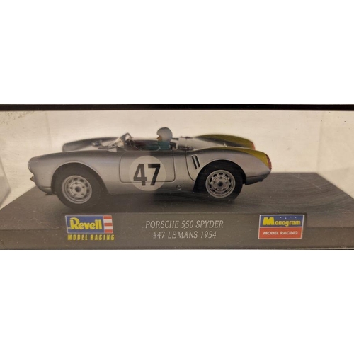 536 - Five cased Revell/Monogram model racing slot cars to include Shelby Cobra Daytona Coupe #13 Daytona ... 