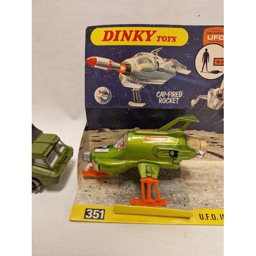 540 - Two Boxed diecast Dinky Toys Models to include 351 U.F.O Interceptor and 353 Shado 2 Mobile (2)