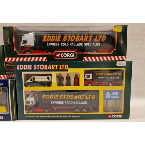 587 - Four boxed Corgi Eddie Stobart diecast models to include Limited Edition 1:50 scale CC12401 Volvo Gl... 