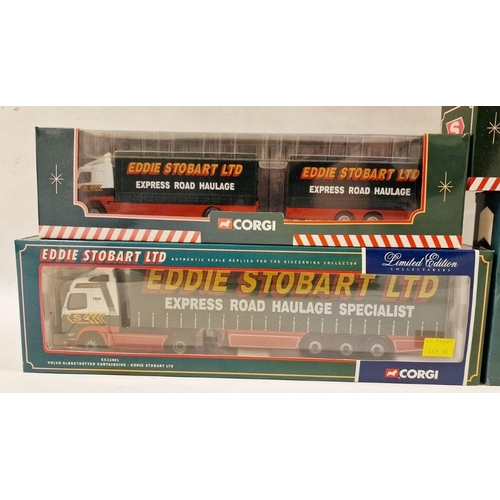 587 - Four boxed Corgi Eddie Stobart diecast models to include Limited Edition 1:50 scale CC12401 Volvo Gl... 