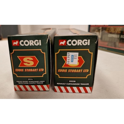 587 - Four boxed Corgi Eddie Stobart diecast models to include Limited Edition 1:50 scale CC12401 Volvo Gl... 