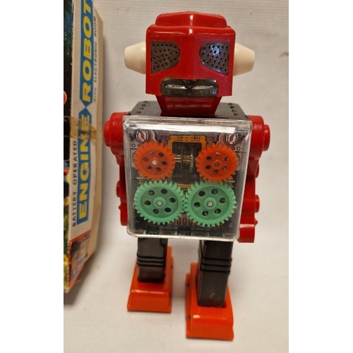 622 - Japanese S.H Battery operated Engine Robot with Electronic Room in box