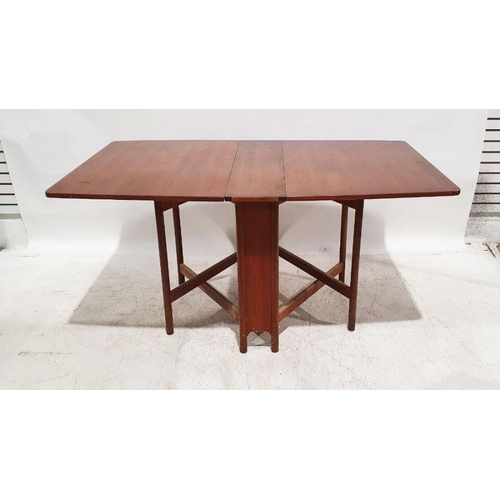 1059 - Teak mid-century modern drop-leaf table