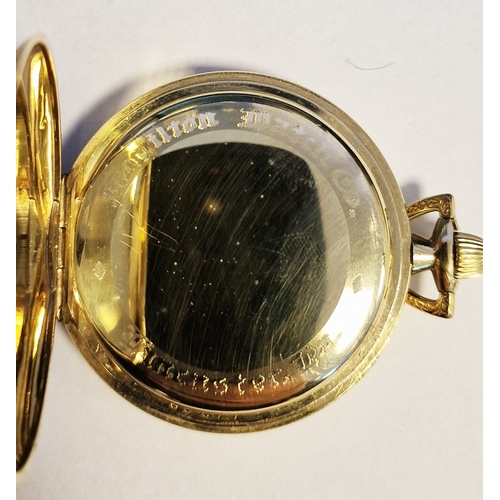 345 - Thomas Russell, Liverpool open-faced pocket watch in rolled gold octagonal case, with white enamel d... 