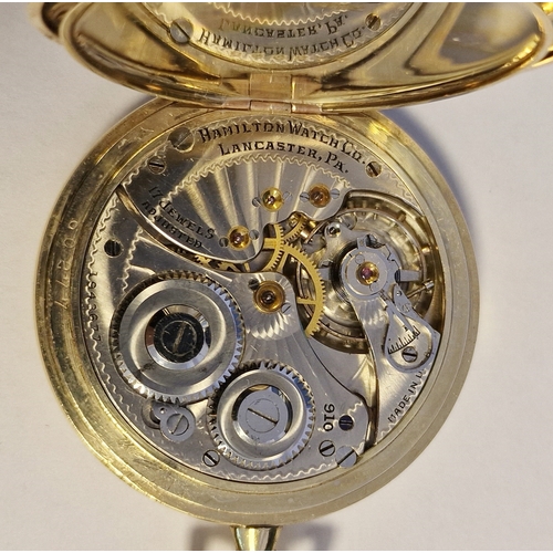 345 - Thomas Russell, Liverpool open-faced pocket watch in rolled gold octagonal case, with white enamel d... 