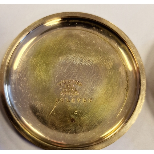 348 - Waltham gent's rolled gold open-faced pocket watch and a Thomas Russell rolled gold pocket watch (2)