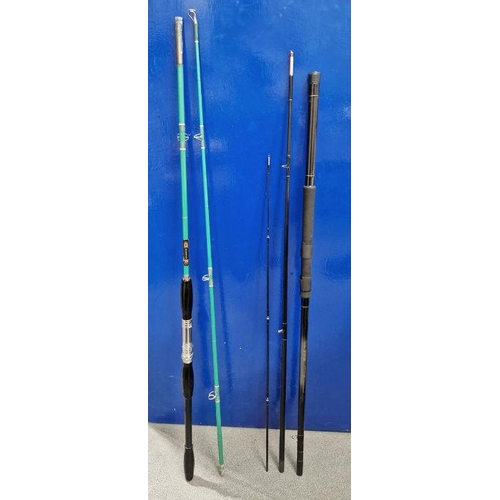 102 - Diawa Sensor Match graphite fishing rod together with a vintage Mordex fishing rod