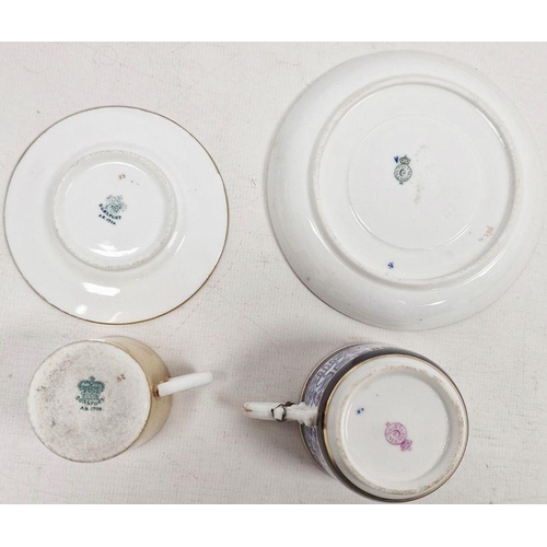 11 - Assorted chinawares to include coffee cans and saucers, Belleek jug and bowl, Royal Doulton teapot o... 