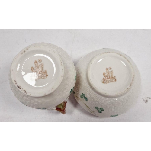 11 - Assorted chinawares to include coffee cans and saucers, Belleek jug and bowl, Royal Doulton teapot o... 