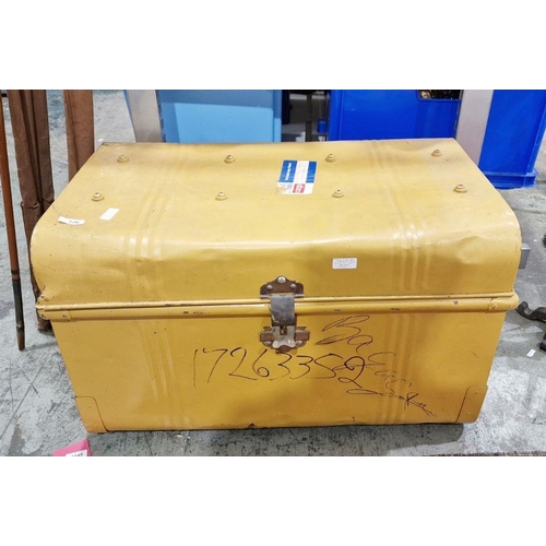 126 - Painted metal trunk