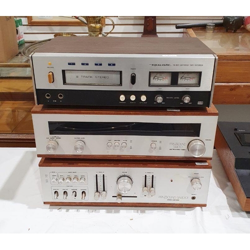 206 - Vintage Wharfedale 20D cassette unit with teak casing, serial no.37198, a vintage Realistic GR-882 8... 