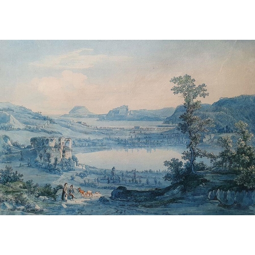 248 - 19th century school
 Two watercolours and pen 
 Landscapes, unsigned (2)