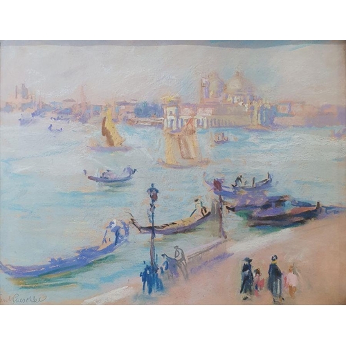 259 - Paul Paeschke (1875-1943)
 Pastel
 Venetian scene, signed indistinctly lower left, 26cm x 34cm