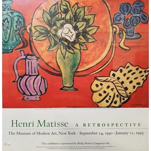 262 - After Henri Matisse 
 Colour poster print
 Still life of magnolia, Henri Matisse Retrospective Exhib... 