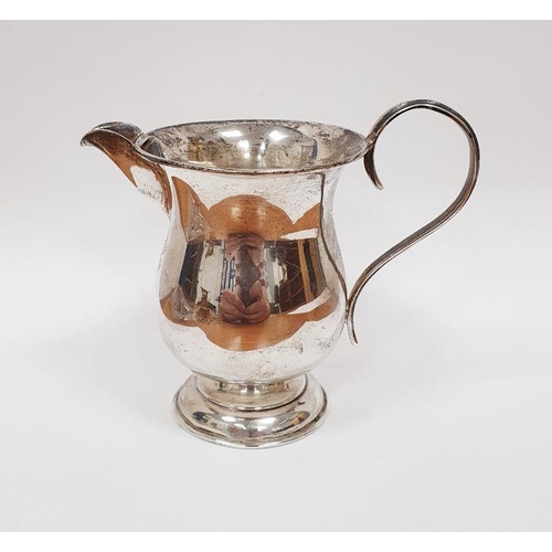 353 - Edwardian silver miniature cream jug, baluster-shape, Birmingham 1902, 9cm high