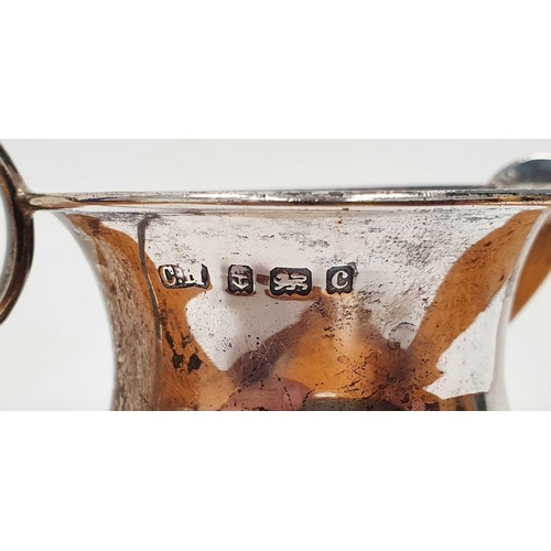 353 - Edwardian silver miniature cream jug, baluster-shape, Birmingham 1902, 9cm high