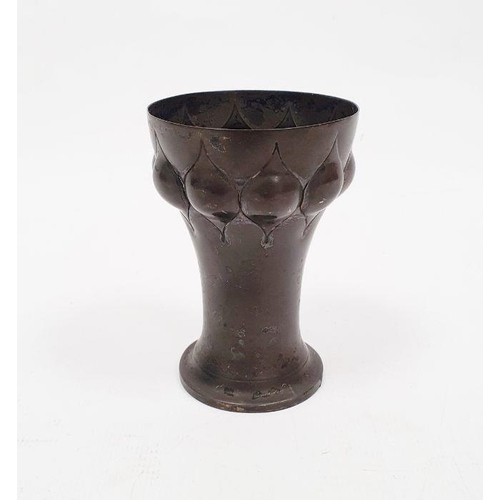 365 - Early 20th century German silver vase by Biwus & Burkhard, no.61142, relief decorated to rim to tape... 