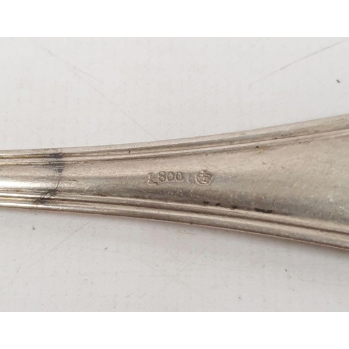 369 - Set of early 20th century German J.A.Henckels Solingen table forks and knives, marked 800, viz:- nin... 