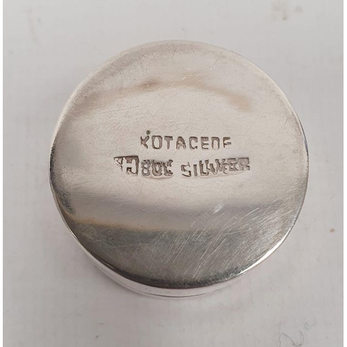 374 - Six various silver trinket boxes marked 'silver', 'sterling' or '925' and a 1939 two shilling coin (... 