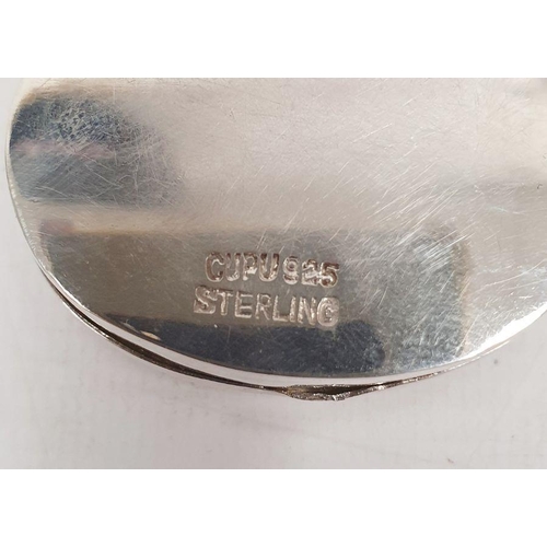 374 - Six various silver trinket boxes marked 'silver', 'sterling' or '925' and a 1939 two shilling coin (... 