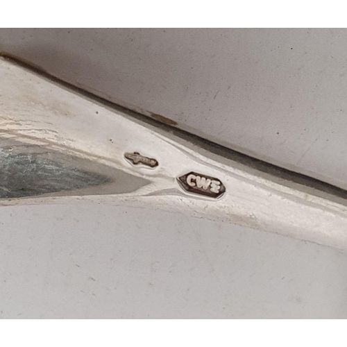 375 - Foreign silver spoon with filigree decorated handle marked '830', 0.5ozt and a silver scoop engraved... 