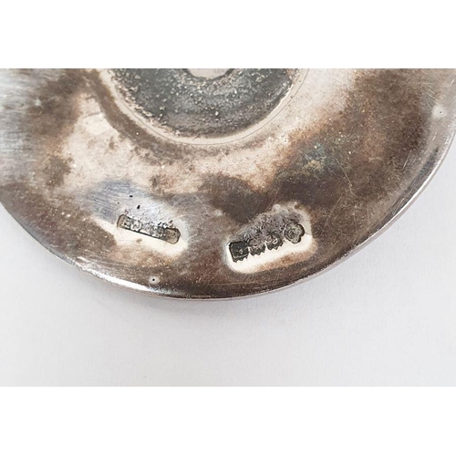 384 - Scottish Celtic-style silver brooch of shield design, indistinctly stamped verso and stamped 'Made i... 