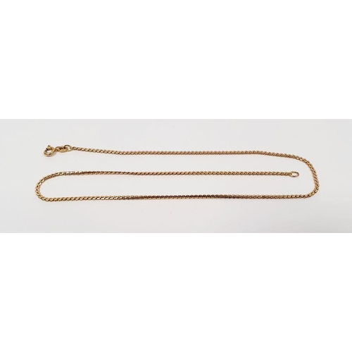389 - 9ct gold chain link necklace (clasp broken), 4g approx.