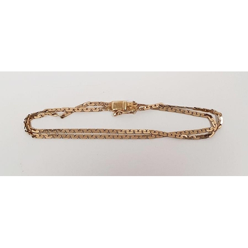 392 - 9ct gold two-strand chain-link bracelet, marked 375, 5g approx.