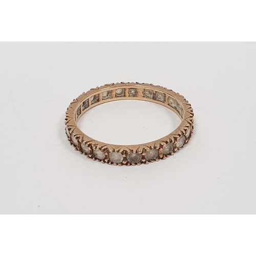 407 - Gold and white stone full eternity ring