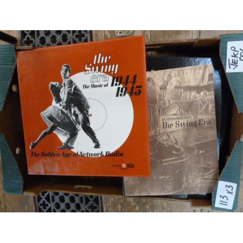 113 - Jazz and swing records to include 45rpm EP's Ronnie Scott Orchestra featuring the drums of Victor Fe... 