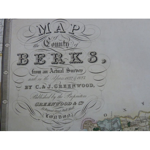 121 - After C & J Greenwood ' Map of the Country of Berks - after an Actual Survey...'  published by Green... 