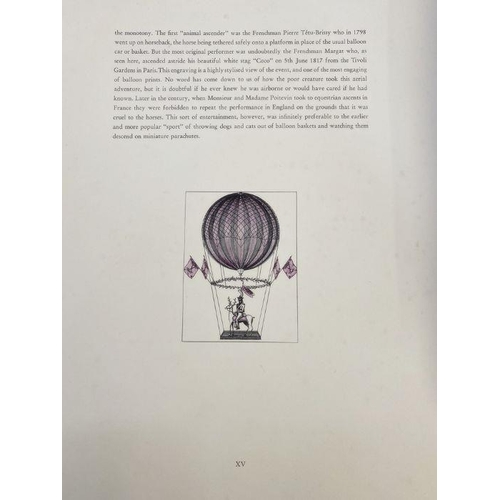 124 - Twelve colour prints relating to the history of aerospace and ballooning from the late eighteenth to... 