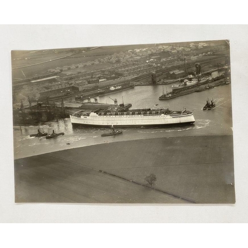 126 - Quantity of vintage large black and white photographs, including by Dudley Glanfield, maritime inter... 