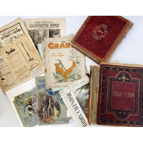 138 - Late 19th and early 20th century scraps, to include three issues of 'The Granta', 1921-24, advertise... 