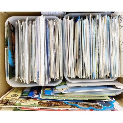 150 - A quantity of 21st century used and unused postcards, U.K. and worldwide, with some larger cards and... 