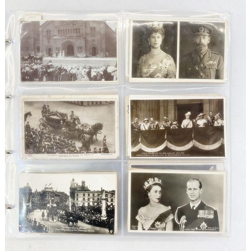 151 - Early to mid 20th century postcards, used and unused, to include Royal subjects, military/wartime, t... 