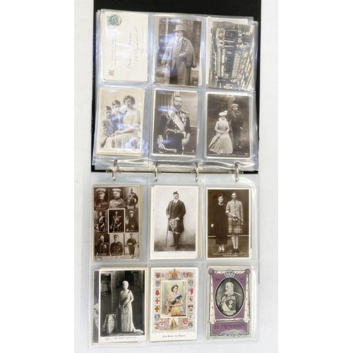 151 - Early to mid 20th century postcards, used and unused, to include Royal subjects, military/wartime, t... 