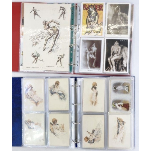 153 - Quantity of early 20th century glamour postcards (2 albums)