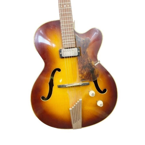 185 - Hofner Senator archtop electric guitar, c1965-71, labelled to inside serial no. 399(BRUN.E.1)