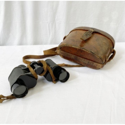 234 - Pair of WWI Bausch & Lomb military stereo binoculars 6x30, with original fitted leather case