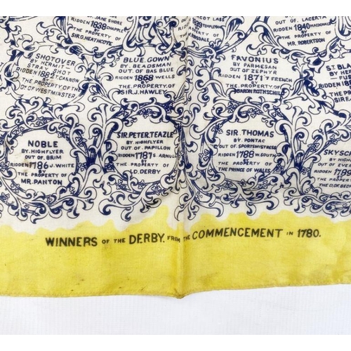 241 - Ladies silk scarf commemorating the victory of H.H.MAHARAJH of RAJAPIPLA Windsor Lad, winner of the ... 