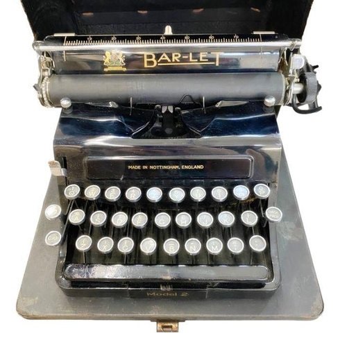 256 - Bar-Let model 2 typewriter in case